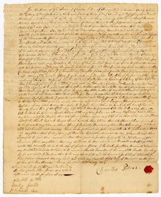 Probated will of Charles Peters, 1767