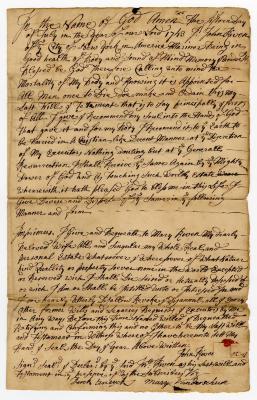 Probated will of John Riven, 1767