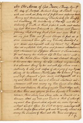 Probated will of David Algeo, 1768