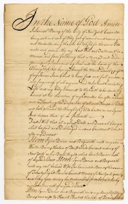 Probated will of Samuel Berrey, 1768