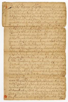 Probated will of Charles Beekman, 1768