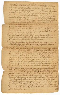 Probated will of Isaac Vermillie, 1767