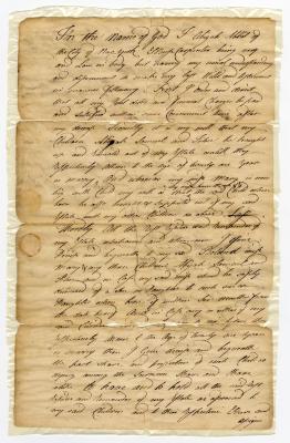 Probated will of Abijah Abbott, 1768