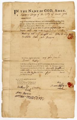 Probated will of James Dodgs, 1768