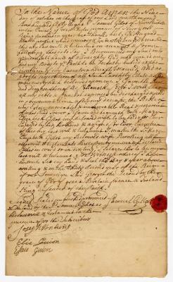 Probated will of Samuel Gillot, 1768