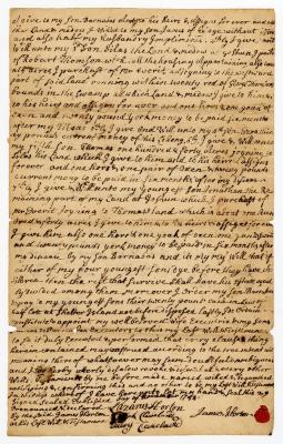 Probated will of James Horton, 1768