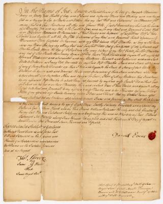 Probated will of Daniel Evans, 1768