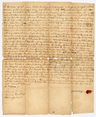 Probated will of John Huntting, 1768