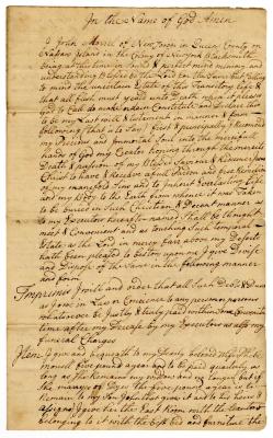 Probated will of John Morrell, 1768