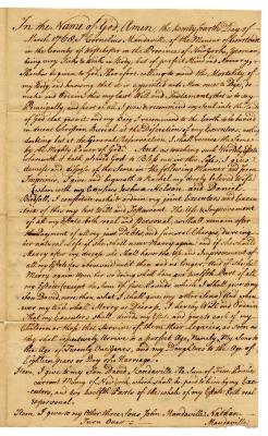 Probated will of Cornelius Mandeville, 1768