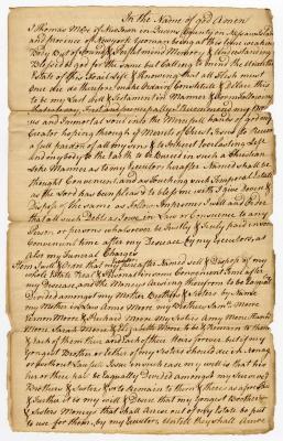 Probated will of Thomas Moore, 1768