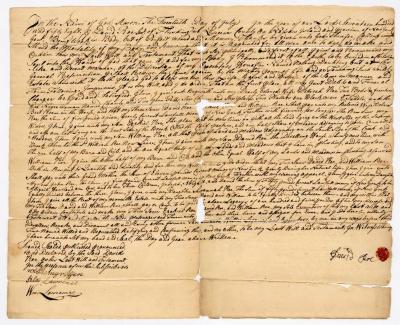 Probated will of David Roe, 1768