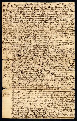 Probated will of Stephen Schenck, 1768