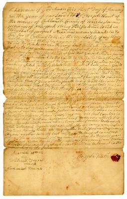 Probated will of Joseph Hunt, 1768