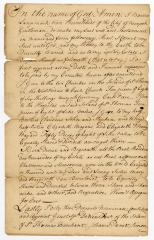 Probated will of Barent Langemach Van Beverhoudt, 1768