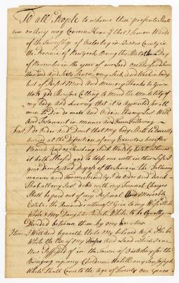 Probated will of Simon White, 1768
