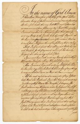 Probated will of Peter Van Duersen, 1768