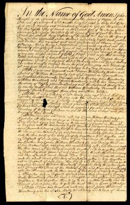 Probated will of John Wright, 1768