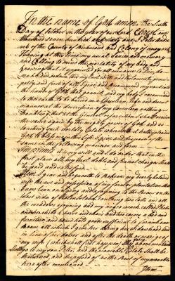 Probated will of Peter Andrevets, 1769