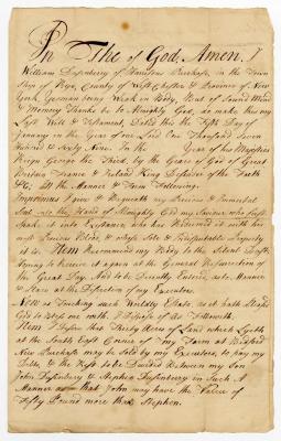Probated will of William Dusinberry, 1769