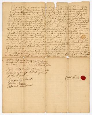 Probated will of Caleb Field, 1769