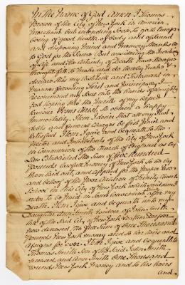 Probated will of Thomas Brown, 1769