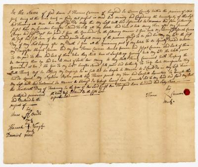 Probated will of Thomas Carman, 1769