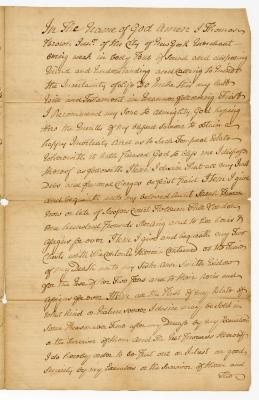 Probated will of Thomas Brown Jr., 1769