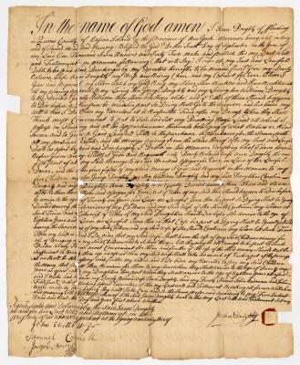 Probated will of Isaac Doughty, 1769