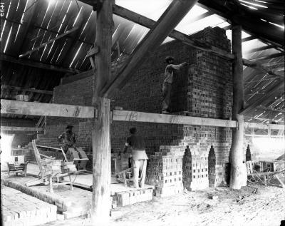 Construction. Building a Brick Kiln.