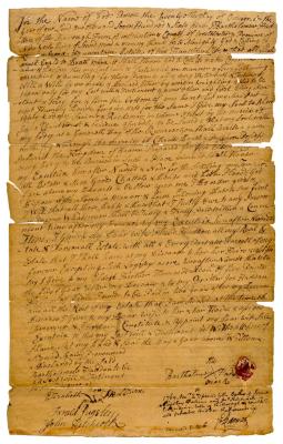 Probated will of Bartholomew Hadden, 1769