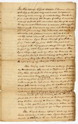 Probated will of Francis Silvester, 1769