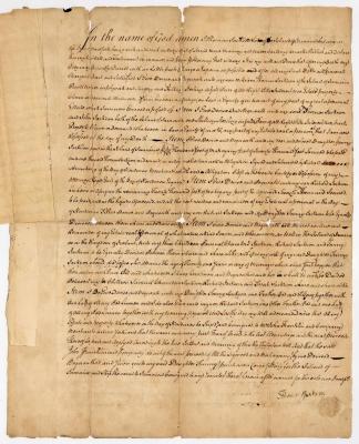 Probated will of Thomas Jackson, 1769