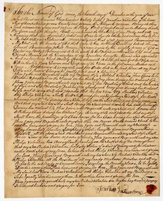Probated will of Jonathan Valentine, 1769