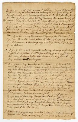 Probated will of William Tippet, 1769