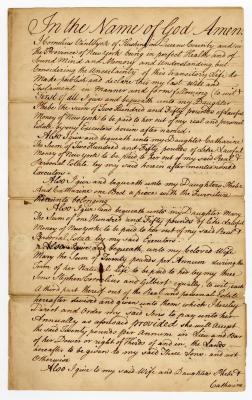 Probated will of Cornelius Van Wyck, 1769