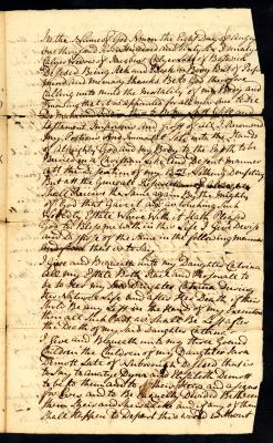 Probated will of Anatye Calyer, 1770
