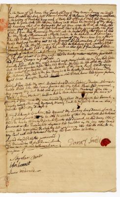 Probated will of Daniel Smith, 1769