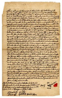 Probated will of Charity Valentine, 1769