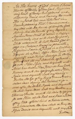 Probated will of James Tucker, 1769