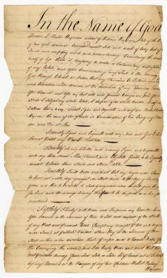 Probated will of Hester Weyman, 1769