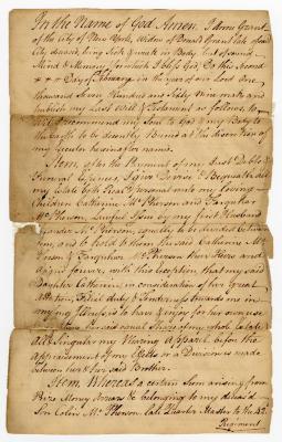 Probated will of Anne Grant, 1770