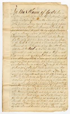 Probated will of Peter Consellie, 1770