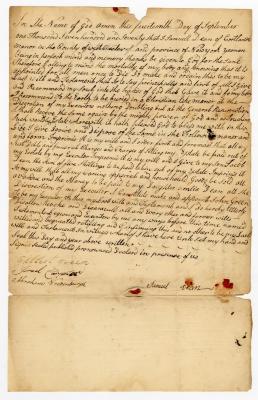 Probated will of Samuel Dean, 1770