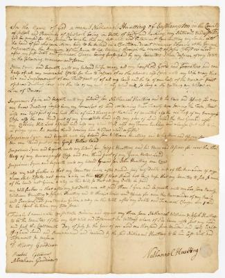 Probated will of Nathaniel Huntting, 1770