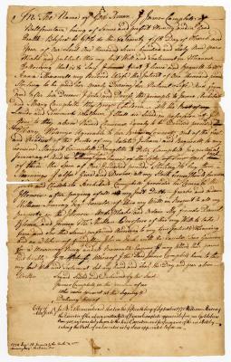 Probated will of James Campbell, 1770