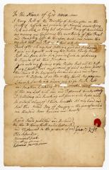 Probated will of Henry Rolt, 1770