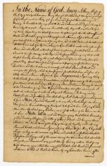 Probated will of Henry Shafer, 1770