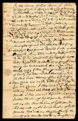 Probated will of Arie Miller, 1770