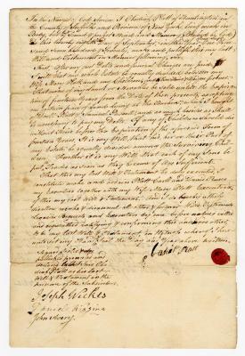Probated will of Obadiah Platt, 1770
